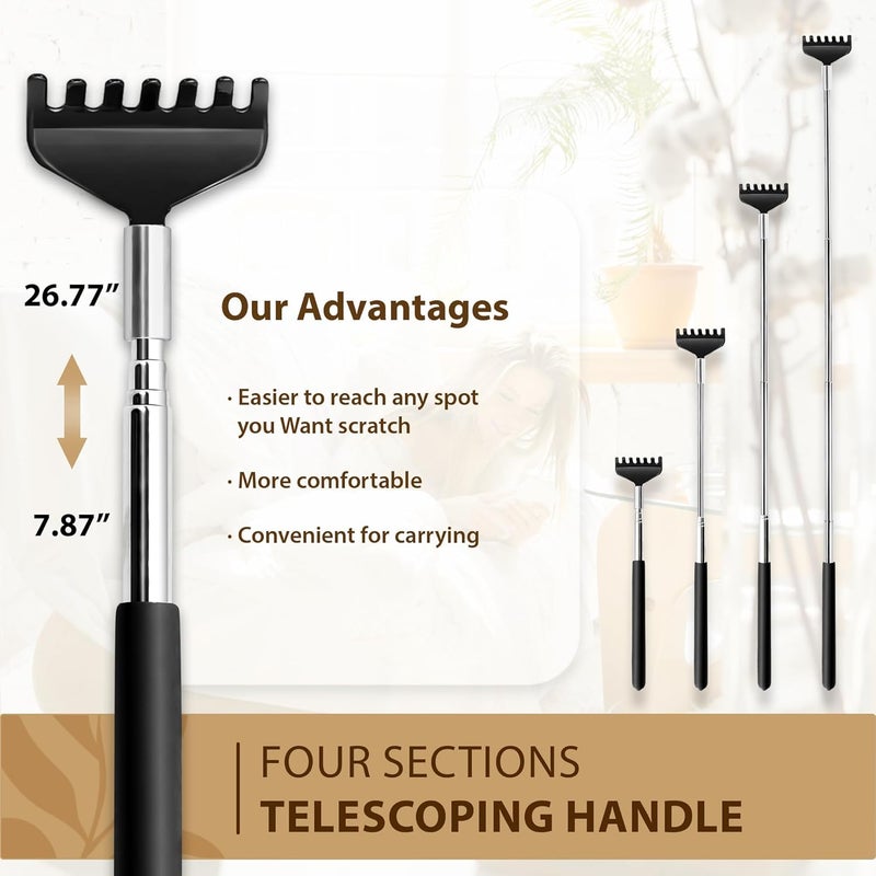 TIPKON Head Massager 28 Fingers Scalp Massager Head Scratcher, Back Massage Back Scratcher, Stocking Stuffers for Scalp and Body Massage (Black) - Image 4